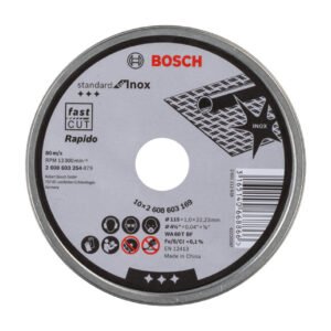Bosch 115 x 22.23 x 1.0mm Standard for Inox Cutting Disc - Pack of 10