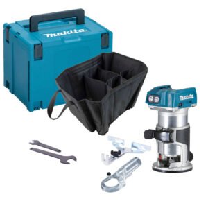 Makita DRT50ZJ 18V LXT Brushless Router/Trimmer - Body with Case & Guides