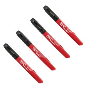Milwaukee INKZALL Ultra Fine Tip Black Markers - Pack of 4