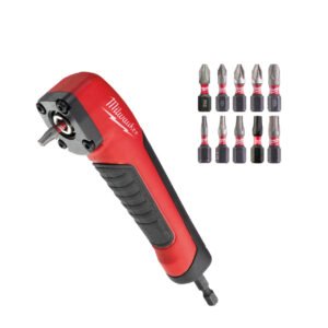 Milwaukee 11 Piece SHOCKWAVE Impact Right Angle Attachment With Screwdriver Bits