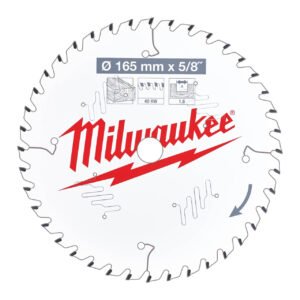 Milwaukee 4932471312 165mm x 5/8" 40T Thin Kerf Wood Saw Blade