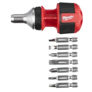 Milwaukee 8 In 1 Compact Ratcheting Multi-Bit Screwdriver