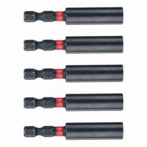 Milwaukee SHOCKWAVE 60mm Impact Magnetic Bit Holder - Pack of 5