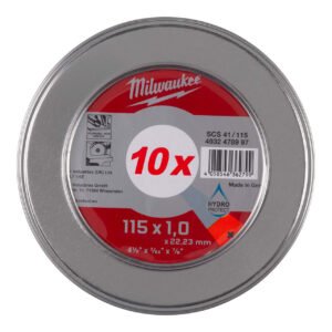Milwaukee 115mm x 1.0mm Metal Cutting Discs - Pack of 10
