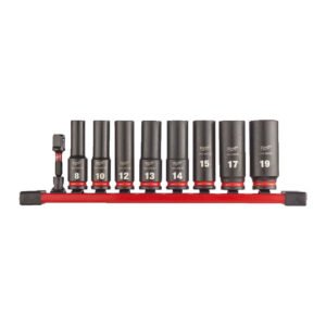Milwaukee 9 Piece 3/8” Sq. SHOCKWAVE Deep Impact Socket Set