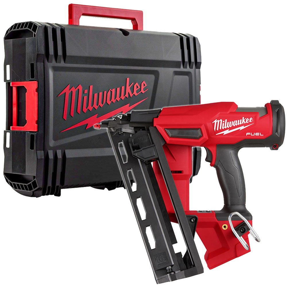 Milwaukee M18 FN16GA-0X 18V FUEL Brushless Finishing Angled Nail Gun 16 Gauge - Body with Case