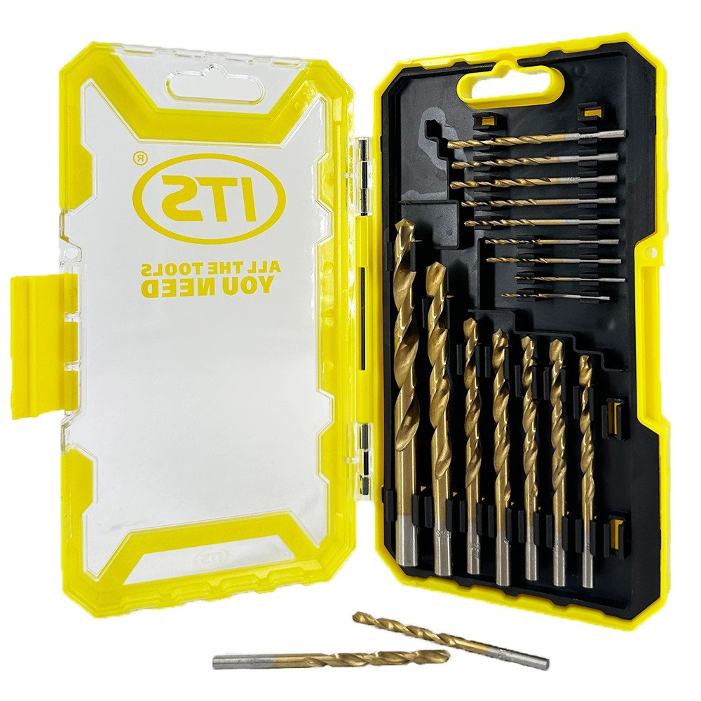 Biovertexa 18 Piece Titanium Coated HSS Drill Bit Set
