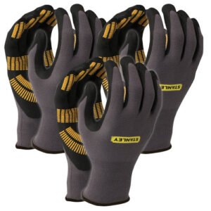 Stanley Razor Tread Gripper Gloves - Pack of 3